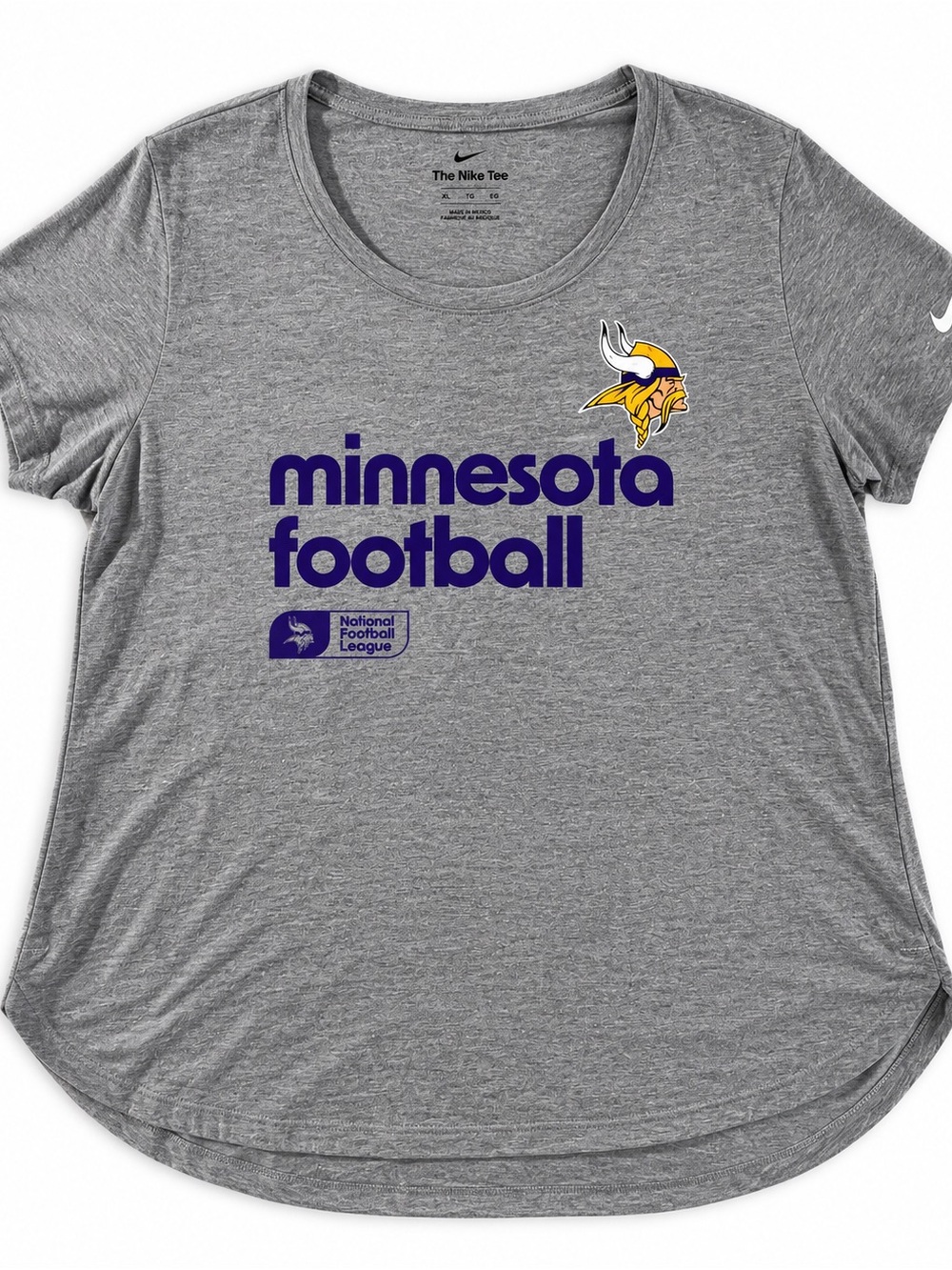 Nike Minnesota Vikings NFL Football Gray T-Shirt XL